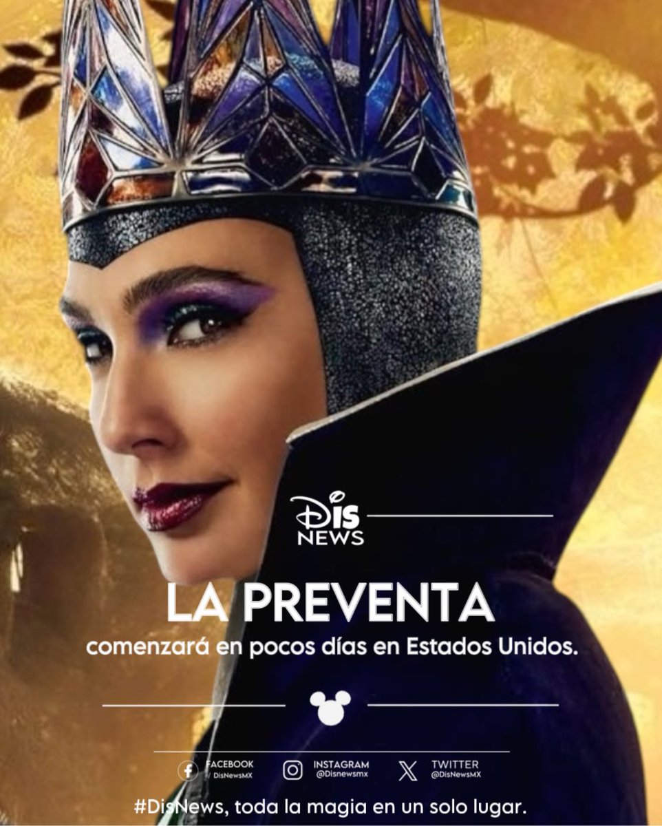 ¡YA VIENE LA PREVENTA! 

En pocos días iniciará la preventa de entradas en Estados Unidos para el estreno de #SnowWhite.

Se espera la llegada de un tráiler final con nuevas escenas y la llegada de todos los posters individuales de la película. 

20 de marzo en cines. 🍎