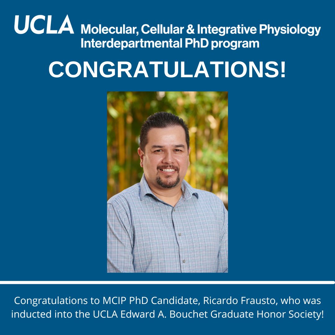 uclamcip's tweet image. Congratulations to MCIP PhD Candidate, @Rick_Frausto, who was recently inducted into the UCLA Edward A. Bouchet Graduate Honor Society! Well-deserved, Ricardo! Congratulations also to his faculty mentor, Dr. Elissa Hallem!