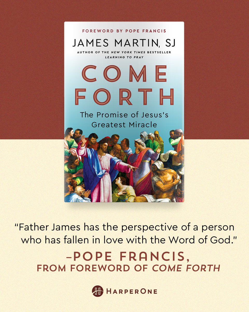 "Come Forth" is coming soon in paperback with a new foreword by Pope Francis. Available for pre-order now, released on February 18!
harpercollins.com/products/come-…