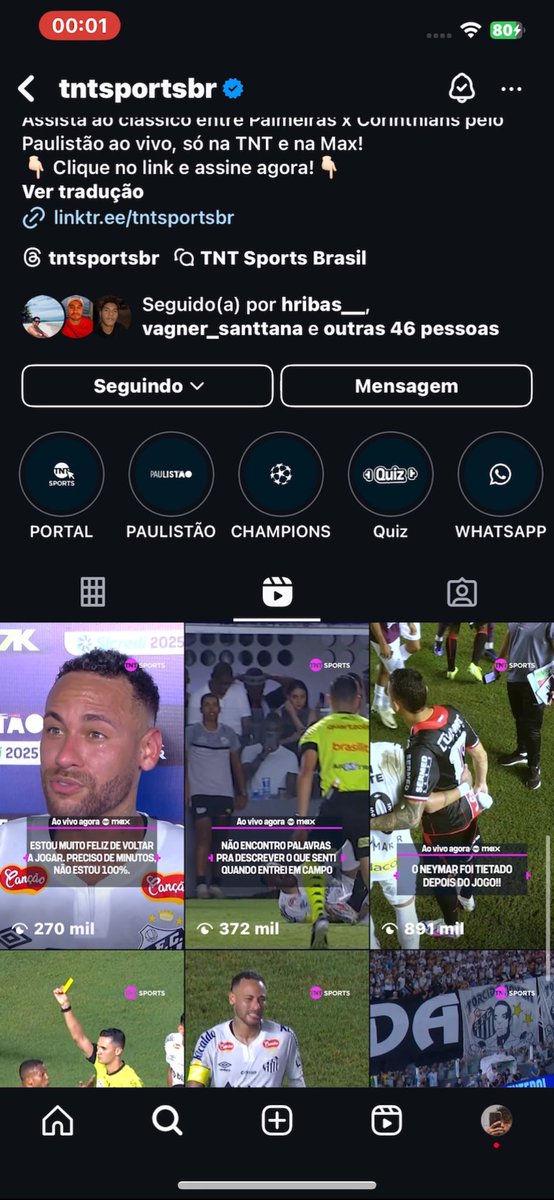 Mic_Deivid's tweet photo. Maluco, o que a @TNTSportsBR tá fazendo views não é brincadeira viu, esses prints foram tirados com poucos segundos de diferença
Neymar né pai? https://t.co/d77Mv5FwP6