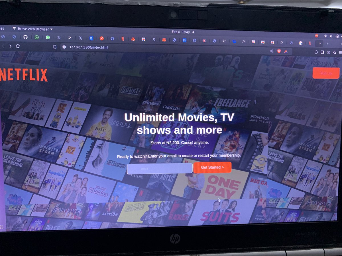 Onyedikachi_001's tweet photo. Created a Netflix web page……

$BOOST #HTML #CSS #lifeofadeveloper #WebDevelopment https://t.co/sIsLUWNkFt