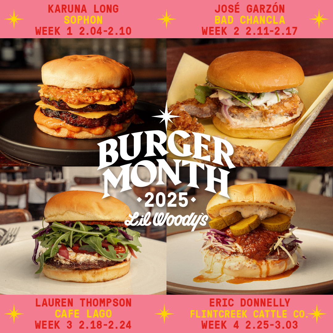 lilwoodys's tweet photo. #SeattleBurgerMonth 2025 is here! 

Week 1 • 2/4-2/10: Chef Karuna Long of Sophon
Week 2 • 2/11-2/17: Chef Jose Garzon of Bad Chancla
Week 3 • 2/18-2/24: Chef Lauren Thompson of Cafe Lago
Week 4: 2/25-3/3: Chef Eric Donnelly of FlintCreek Cattle Co. 

https://t.co/gLmafBq5Vb https://t.co/iWjfqMKn10