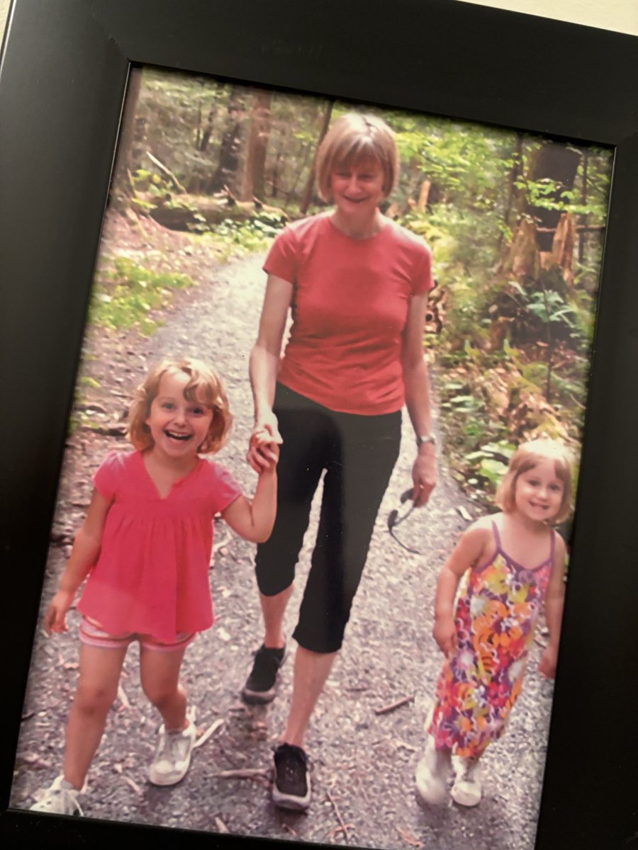 My Mom who died of early onset alzheimer’s in 2015 with my girls when they were toddlers.  A photo I’ll cherish.