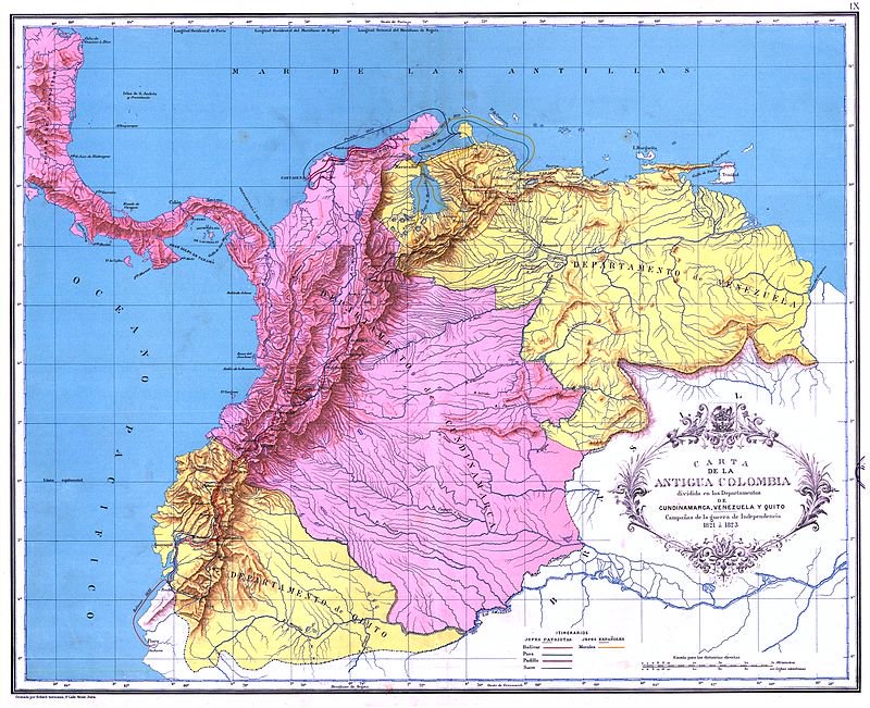 Por Ley de Colombia, sancionada por Bolívar el 17 de diciembre de 1819 se decretó la división territorial del país en 3 grandes Departamentos: Venezuela, Cundinamarca y Quito