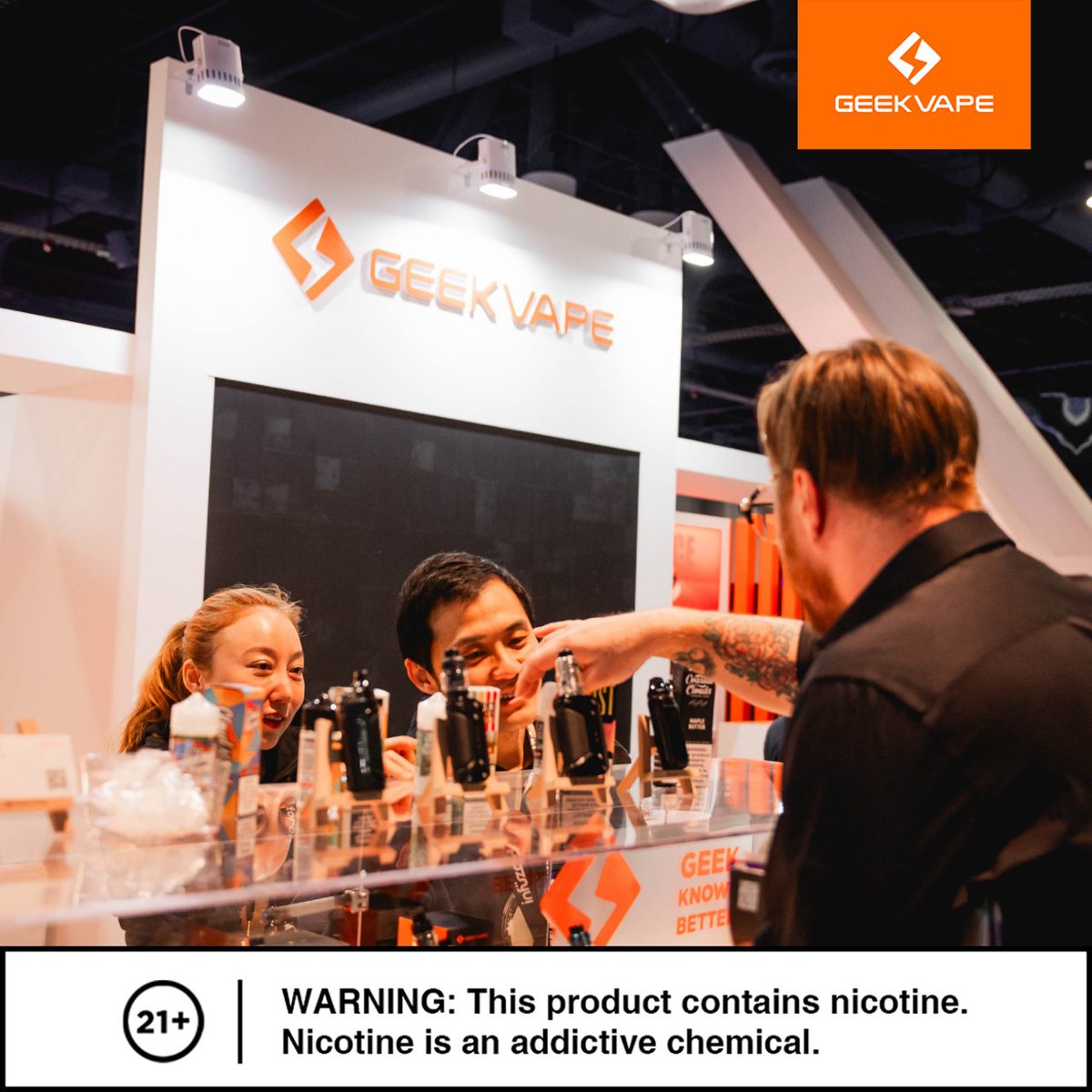GeekvapeTech's tweet photo. Geekvape at the TPE Vape Show in Vegas there was a nice turnout. Scroll to the left and check out some pictures of the products we had on display and some of the activity from our booth! #Geekvape #Geekvp #geekvp #tpelasvegas2025 #geekvapetech https://t.co/ynZ2Tz5tUu