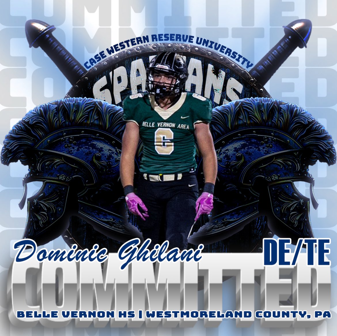 Dominic Ghilani (@domghil) on Twitter photo I’m blessed to have the opportunity to continue my athletic and academic career at Case Western Reserve University!!
💯committed🔥🔥
<a href="/BVAFootball/">Coach Humbert</a> <a href="/CoachSlesh/">Dereck Slesh</a> <a href="/DebeljakGreg/">Greg Debeljak</a> <a href="/CWRUFootball/">CWRU Football</a> I’m blessed to have the opportunity to continue my athletic and academic career at Case Western Reserve University!!
💯committed🔥🔥
<a href="/BVAFootball/">Coach Humbert</a> <a href="/CoachSlesh/">Dereck Slesh</a> <a href="/DebeljakGreg/">Greg Debeljak</a> <a href="/CWRUFootball/">CWRU Football</a>