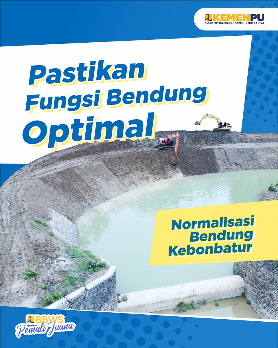 BBWS Pemali Juana telah melakukan pengerukan sedimentasi di Bendung Kebonbatur Kabupaten Demak, dengan lebar sekitar 15 meter dan panjang ±300 meter.
Selengkapnya:  instagram.com/reel/DFmcTZmSY…