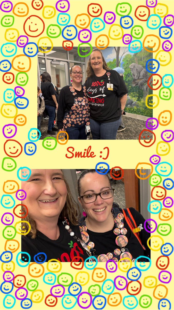 My awesome for today! It was the 100th day of school and Ms. Best wore 100 pins with my face on them all day! I smiled and laughed so hard I cried! Students told me about it all day! #DayMade #BeakatBest #GoodfortheSoul <a href="/BlackBearkats/">Black Elementary</a>