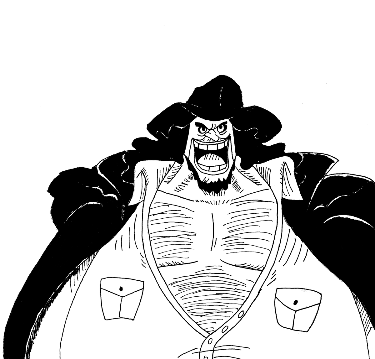 Quintonhale6's tweet photo. inking practice, i saw an old pic and got this idea in my head.
a blackbeard look alike treasure hunter (or treasure thief) #onepiece #inking #inkingpractice #manga #treasurehunter #treasurethief https://t.co/t0XLAKbqjx