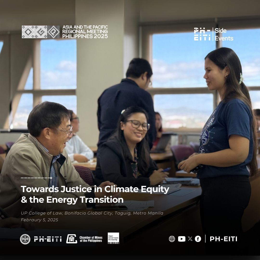 PH_EITI's tweet photo. The Philippine EITI concluded its second side event at the 2025 Open Government Partnership (OGP) Asia and the Pacific Regional Meeting, titled "Towards Justice in Climate Equity &amp; the Energy Transition." The event brought together stakeholders from government, industry, https://t.co/jrypp0Mwuw