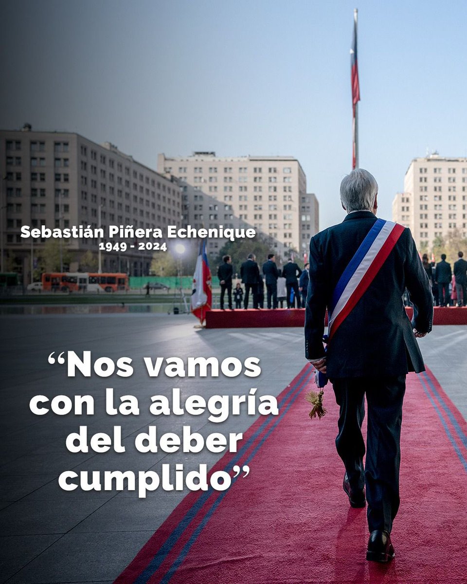 Al estadista. Al demócrata de primera hora. Al hombre de diálogo y de acuerdos. Al gestor con sentido de urgencia y propósito. Al que valoraba la diversidad. Al padre, esposo y abuelo. Al hombre bueno. ¡Lo echamos infinitamente de menos Presidente! 🥹❤️ #SebastianPiñera