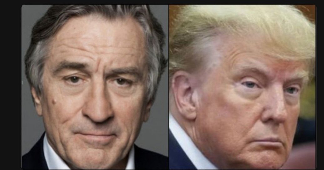 cesarcaldascwb's tweet photo. Robert De Niro:

“Passei muito tempo estudando homens maus para interpretar personagens.

Examinei suas características, trejeitos, a crueldade no olhar.

Notei que em
Donald Trump há algo ímpar e assustador.

Não uma malignidade simples como outras. Vejo um homem…
DEMONÍACO.” https://t.co/nmbibkC1Op