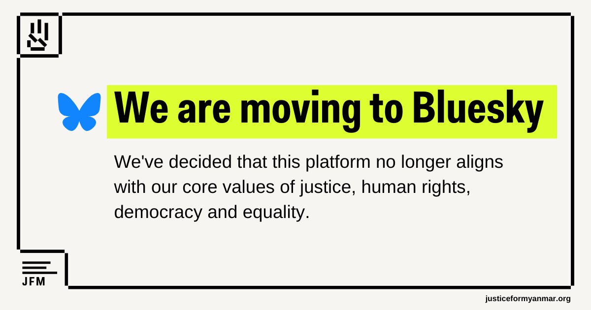 We are on the move! Join us over at #Bluesky for latest updates.

🦋 bit.ly/3CGF6SX #LeavingX 🚀