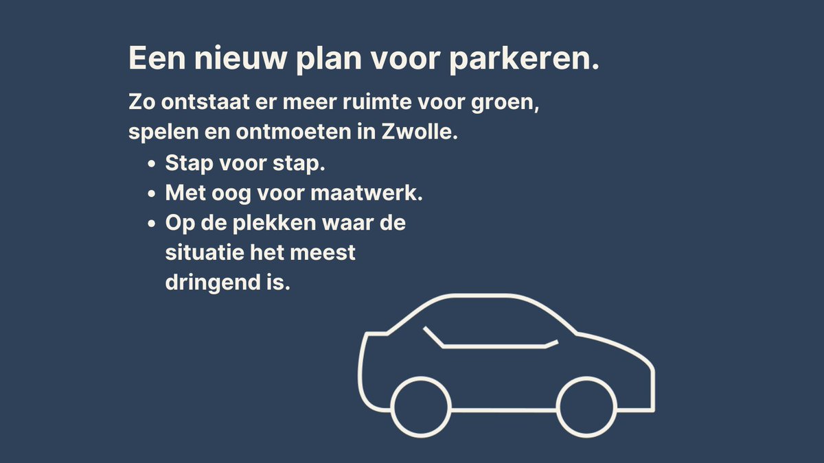 Zwolle is met de tijd gegroeid. Maar met die groei komt een uitdaging: hoe delen we onze publieke ruimte eerlijk en slim in? Op dit moment neemt parkeren in onze stad veel ruimte in, wat ten koste gaat van andere functies en soms onveilige situaties oplevert. Een draadje! 🧵👇