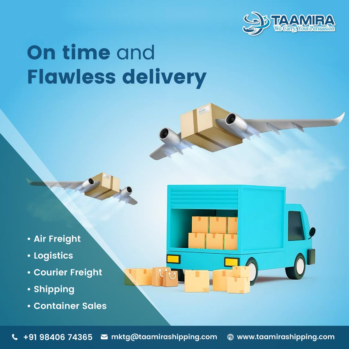 TaamiraLtd's tweet image. #taamirashipping is offering Worldwide #logistsics services at the most adorable price. 
We change the way you do business by making it easier for you to transfer your cargo across the globe

#Import #export #freightforwarding #warehousing #Shipping #chennai  #taamirashipping