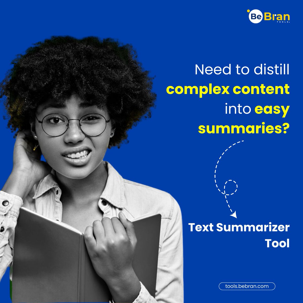 BebranTools's tweet image. Tired of getting lost in lengthy content? Simplify your reading experience with our Text Summarizer Tool! 📚✨
Quick, easy, and effective—get straight to the key points in seconds.📝
Start summarizing now and save time!👇
#BeBranTools #ContentMadeEasy #TextSummarizer #SaveTime