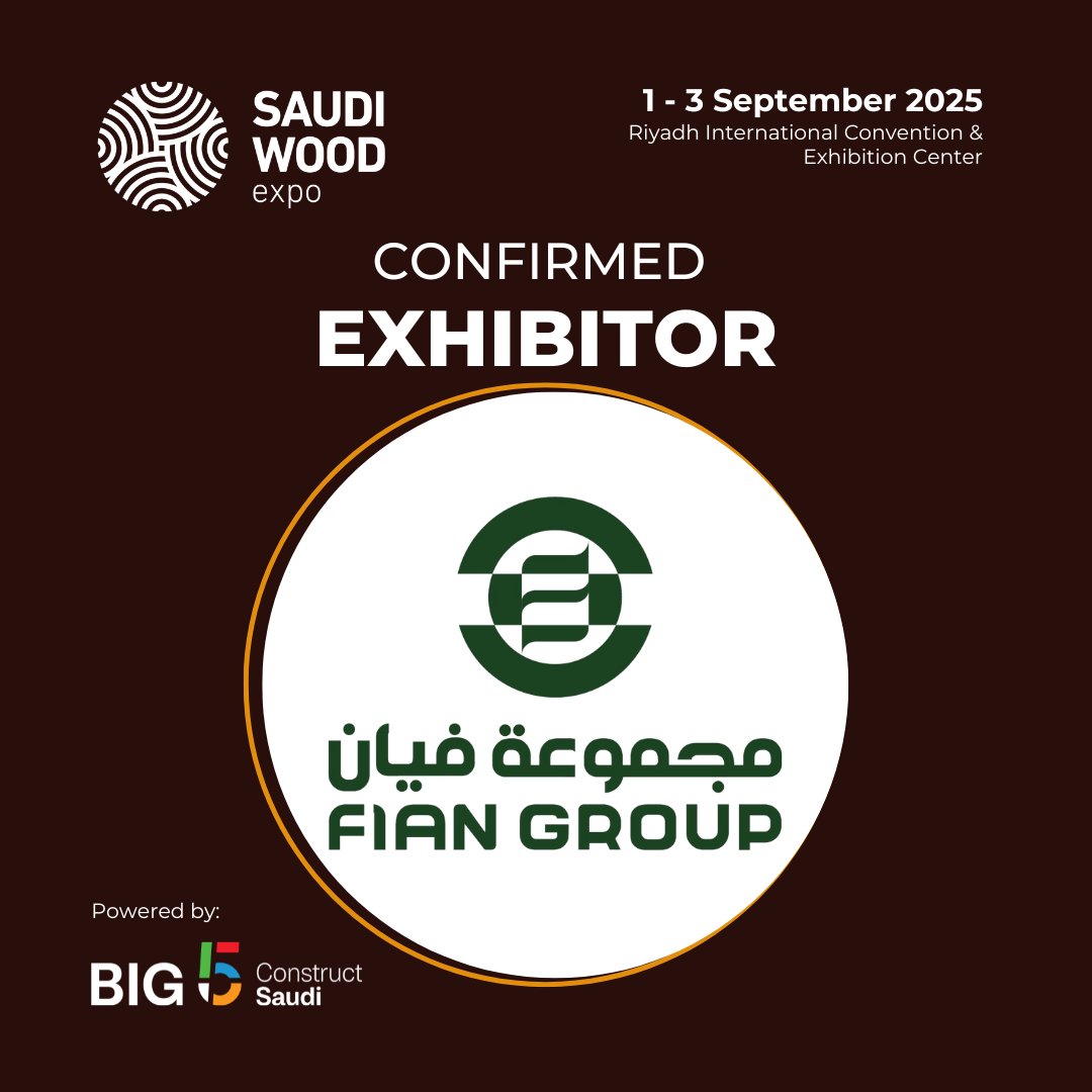 We are pleased to welcome back <a href="/fiangroup/">FIAN GROUP | مجموعة فيان</a> as a confirmed exhibitor for #SaudiWoodExpo 2025.

FIAN GROUP is a leading supplier of a wide range of specialized construction products. They provide their products to prominent customers across various sectors, including infrastructure,