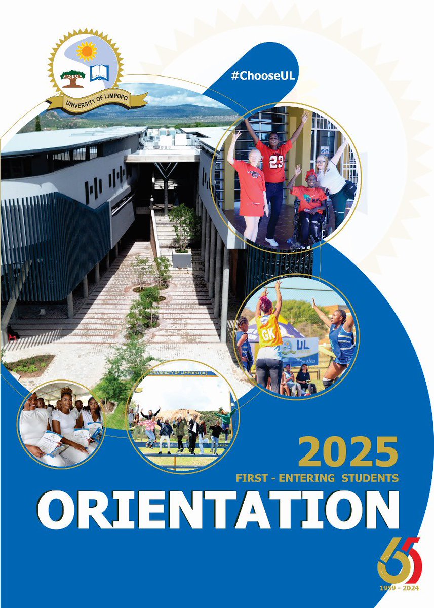 ULvarsity's tweet image. Hello Freshmen! Congratulations on conquering the initial hurdle of gaining admission to the University of Limpopo (UL). Check out your Orientation booklet.

Link: ul.ac.za/wp-content/upl… 
#Orientation2025 #ChooseUL #IAmUL #Registration2025