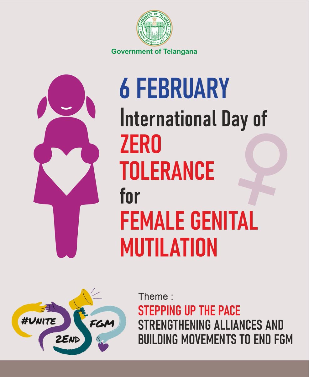 CHFW & NHM Telangana (@chfw_nhmtg) on Twitter photo Ending FGM is not just a responsibility ā Itās a collective mission. Letās come together, raise our voices, and strengthen our efforts to protect girls and women everywhere.
Change begins with us - Let's make it happen !
#Unite2EndFGM #ZeroTolerance
<a href="/MoHFW_Telangana/">Minister for Health Department, Telangana</a> Ending FGM is not just a responsibility ā Itās a collective mission. Letās come together, raise our voices, and strengthen our efforts to protect girls and women everywhere.
Change begins with us - Let's make it happen !
#Unite2EndFGM #ZeroTolerance
<a href="/MoHFW_Telangana/">Minister for Health Department, Telangana</a>