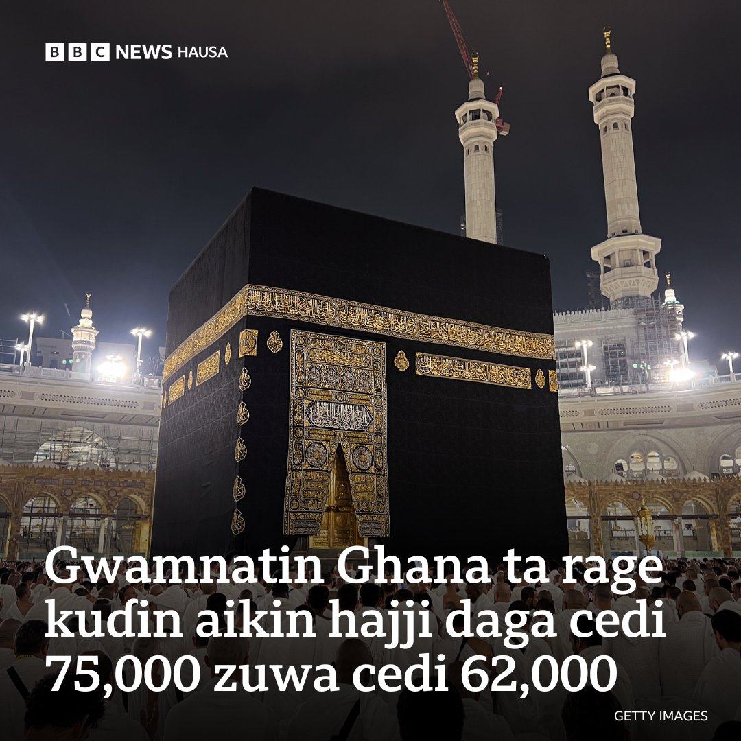 bbchausa's tweet photo. Wannan na cikin alƙawuran da shugaban ƙasar, John Dramani Mahama ya yi a lokacin yaƙin neman zaɓe, inda ya sha alwashin rage kuɗin aikin hajji domin ƙara samar da sauƙi ga musulmin Ghana. 

Karin bayani - https://t.co/SNInBdz5oA https://t.co/qqpq75gWgv