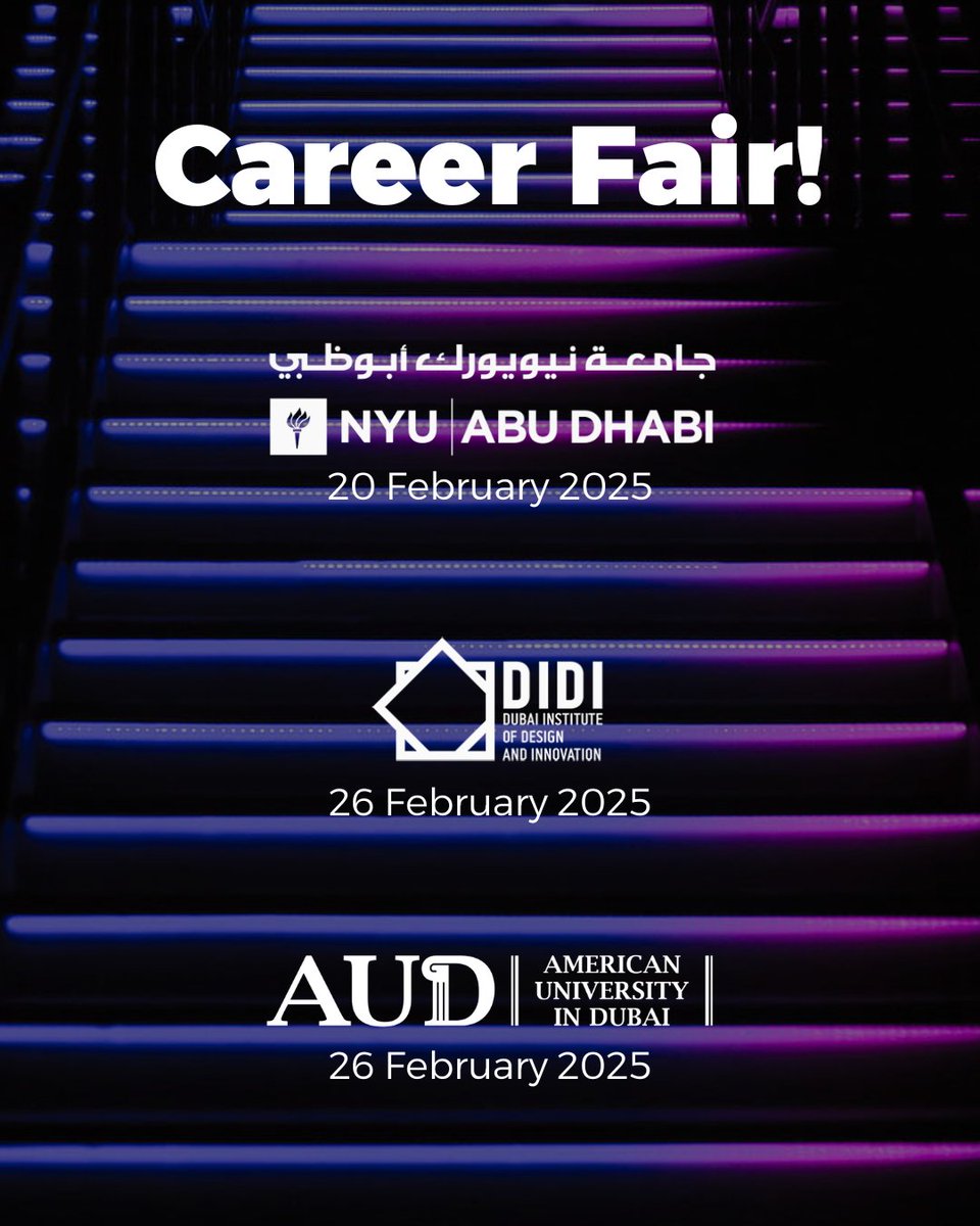 Brand Lounge is heading to universities across the UAE to meet the next generation of strategists, designers, and innovators.

📍 Career Fair Dates:
NYU: Feb 20, 2025
AUD: Feb 26, 2025
D.I.D.I: Feb 26, 2025

Stop by to explore career opportunities—we can’t wait to meet you!