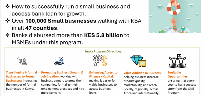 KenyaBankers's tweet photo. Raimond Molenje: Over 100,000 small businesses are enrolled on the banking industry's @InukaSME program . Collectively, banks in Kenya have so far disbursed over KES 5.8 billion to SMEs under the program. Join the conversation via https://t.co/QJCwEE2kky
@smesupport_ke https://t.co/0jZFpELk8o