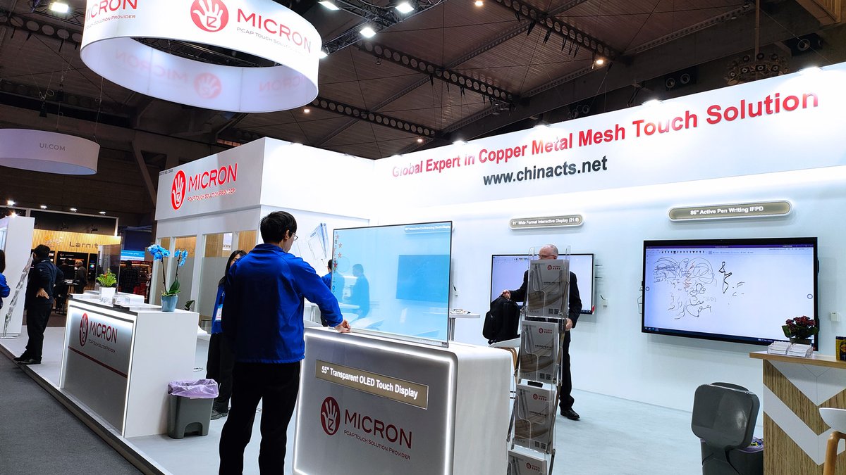 Micronofficial's tweet photo. Micron Technology at ISE 2025 in Spain! Visit us at booth 2D400 to learn about our latest capacitive touchscreen technology, transparent antennas, EMI shielding films, transparent heating films, and more. Let’s connect and innovate—see you at the show! #ISE2025 #Micron https://t.co/YN45JfuQNa