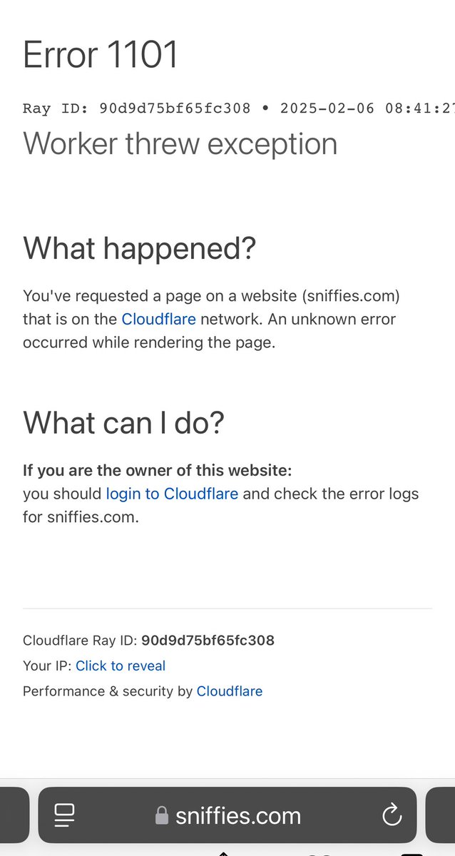 FukBoelt's tweet photo. What’s up with sniffles? Anyone else having issues with that site? https://t.co/gchVyTa8U6