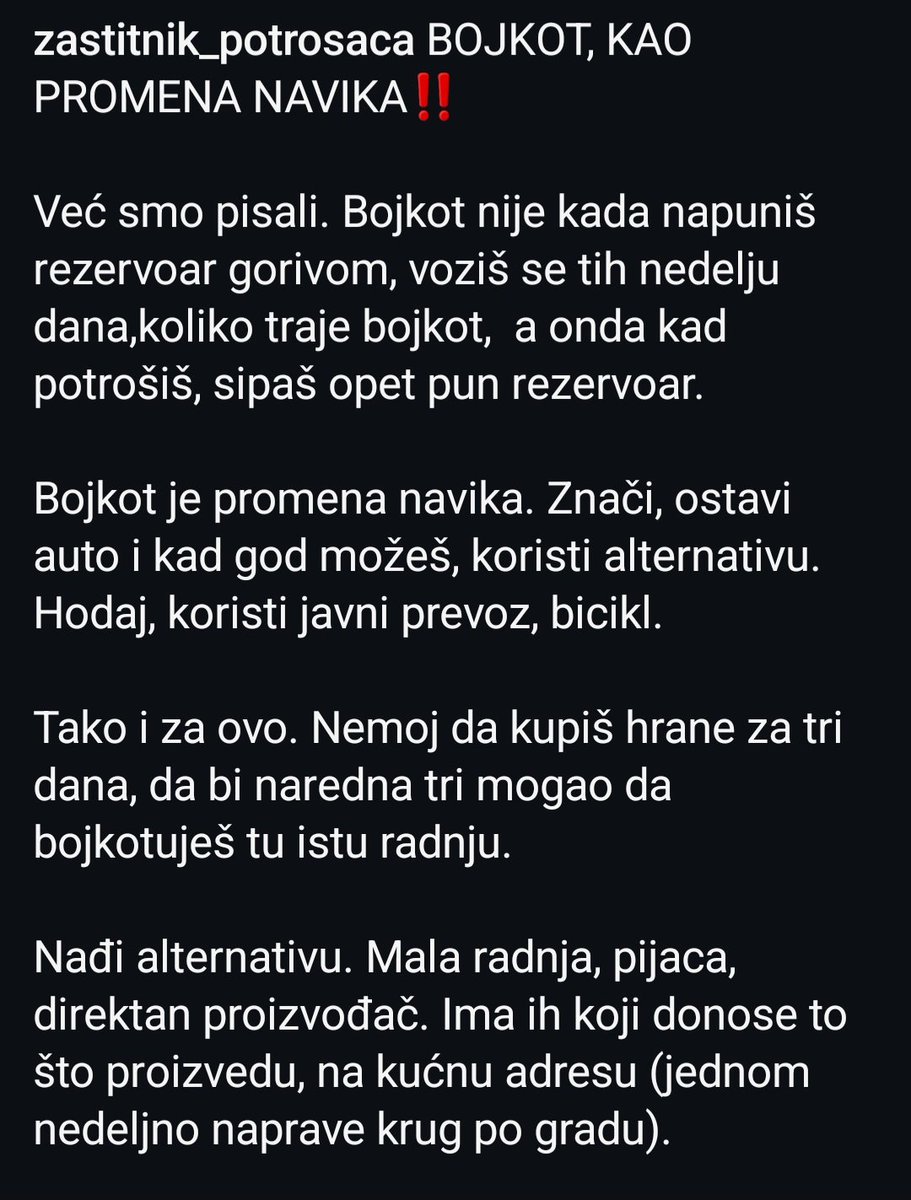 UBKEFEKTIVA's tweet photo. Da li ćeš umreti od gladi ako bojkotuješ❓

Tekst je malo duži, na slikama je u nastavku, ali obavezno ga pročitajte. Daje neke odgovore.

Još jednom molba. Bojkotom se bavimo poslednjih deset dana. Ima i ranijih tekstova objašnjenja. Čitajte pažljivo! https://t.co/dpyIuwZ065