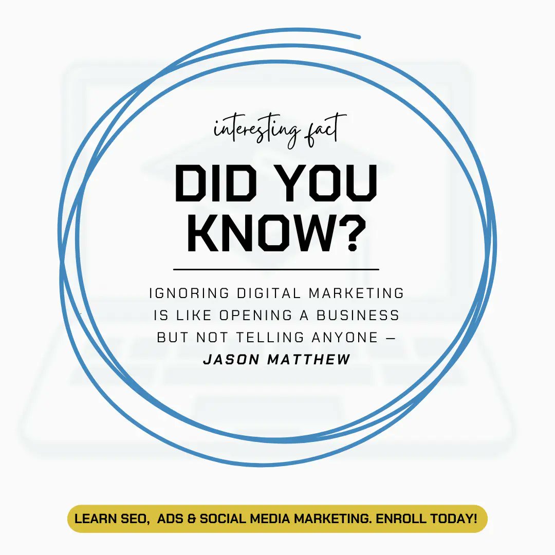 RefonteLearning's tweet image. &quot;Would you open a store and not tell anyone? That’s what happens when you ignore digital marketing! 🚀  

Your customers are online—make sure they find YOU, not your competitors.  

#DigitalMarketing #SEO #GrowYourBusiness #RefonteLearning&quot;