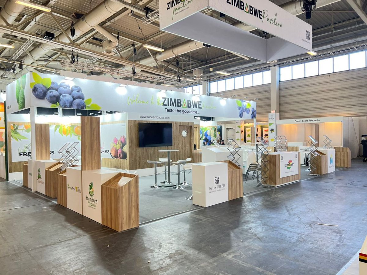 ZimEmbasyBerlin's tweet photo. ZimTrade is leading a delegation of 17 companies participating in Fruit Logistica 2025 in Berlin, showcasing Zimbabwe’s finest produce and forging new global partnerships. #Fruit Logistica #ZimTrade # Fresh Produce # Productive discussions and valuable partnerships https://t.co/Yeax2JfXAi