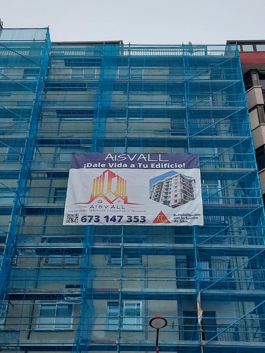 @Aisvall está rehabilitando los cantos de forjado y fachada con morteros #SikaMonotop de <a href="/SikaSpain/">Sika España</a> en Valladolid.