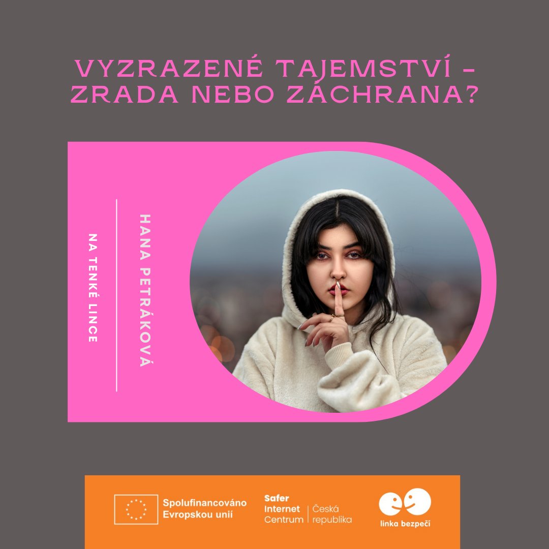 Příští týden je Mezinárodní den bezpečnějšího internetu. Jak pracovat s tajemstvím, které vám kamarád svěří v kyberprostoru nebo jehož jste svědkem?🤫 Je vyzrazení zradou nebo spíše záchranou? 
Poslechněte si náš podcast Na Tenké lince: 1url.cz/519Hc