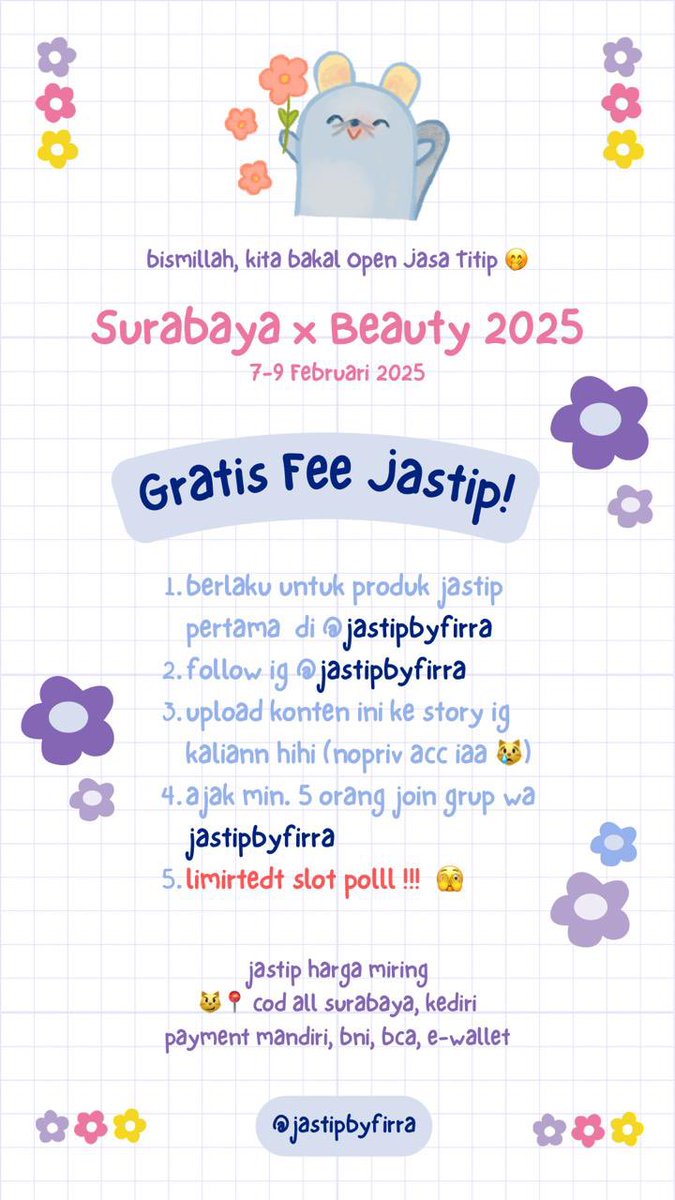 picakwe's tweet photo. yuuu guys yg mau jastip cek ig @.jastipbyfirra yessssss!! ada promo gratis fee jastip jugaa😍😍 https://t.co/1ZAtMBUxDg