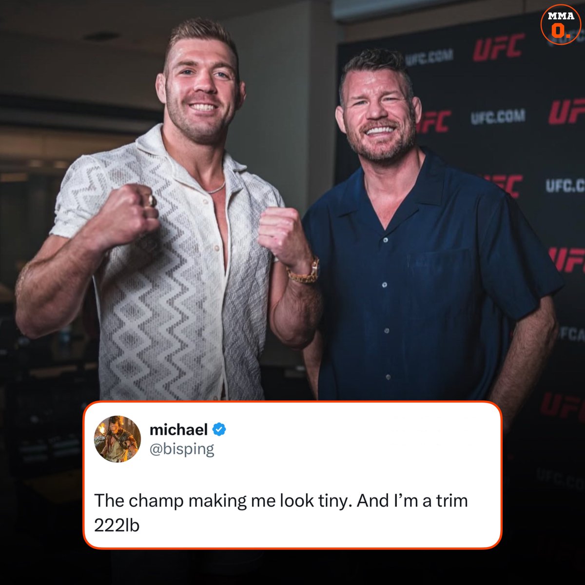 Dricus Du Plessis making former middleweight champion Michael Bisping look like a lightweight 😳😅