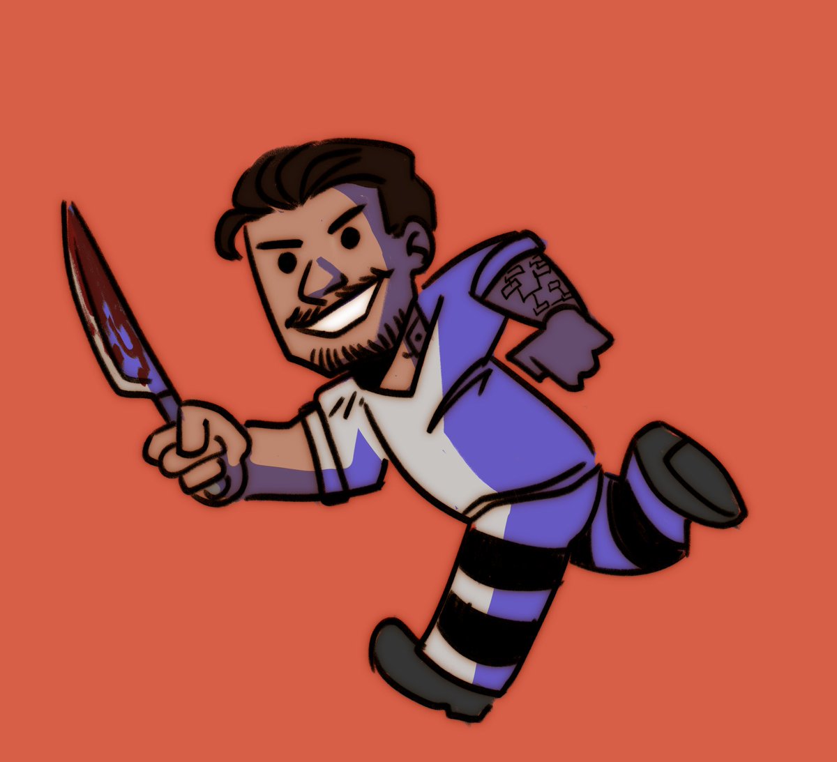 Yancy doodle based on a PIP boy perk. Trying to get used to this new tablet