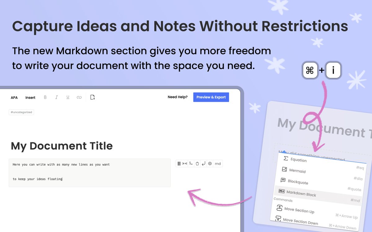MonsterWriter now also supports #markdown sections. This allows you to jot down notes quickly.

#WritingApp #NoteTaking #AcademicWriting #Productivity #WritingTools #MarkdownNotes #DistractionFree #WritersLife #WritingSoftware #MonsterWriter #Tech #WritingCommunity