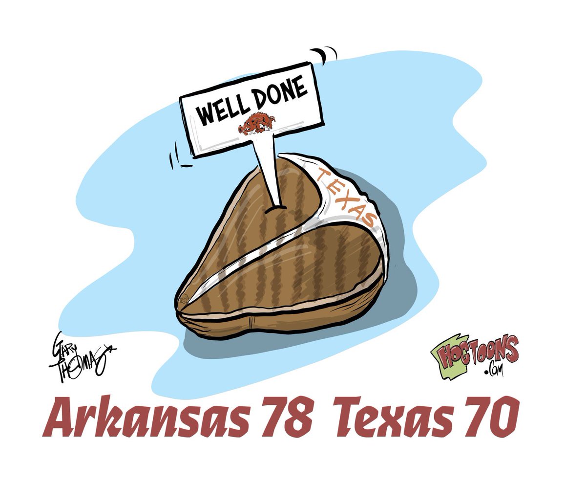 Well done! Go Hogs! <a href="/RazorbackMBB/">Arkansas Razorbacks Men’s Basketball 🐗</a> <a href="/CoachCalArk/">John Calipari</a> Hogtoons.com