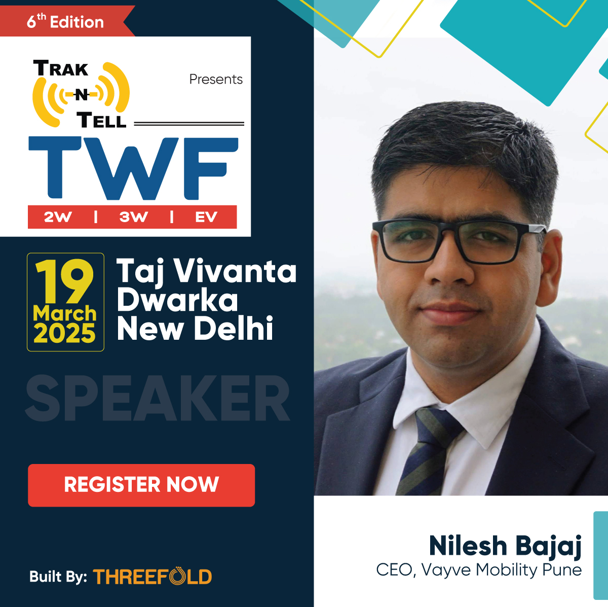 forum_two's tweet image. We’re excited to welcome Nilesh Bajaj, CEO, Vayve Mobility Pune, as a Speaker at the 6th 2W, 3W &amp;amp; EV Forum on March 19, 2025, in New Delhi!
Register now at 30% off: bit.ly/495TVtU
Contact Raghav Shankar: +91 9599881027 | raghav@threefold.in
#EV #twowheeler #threewheeler