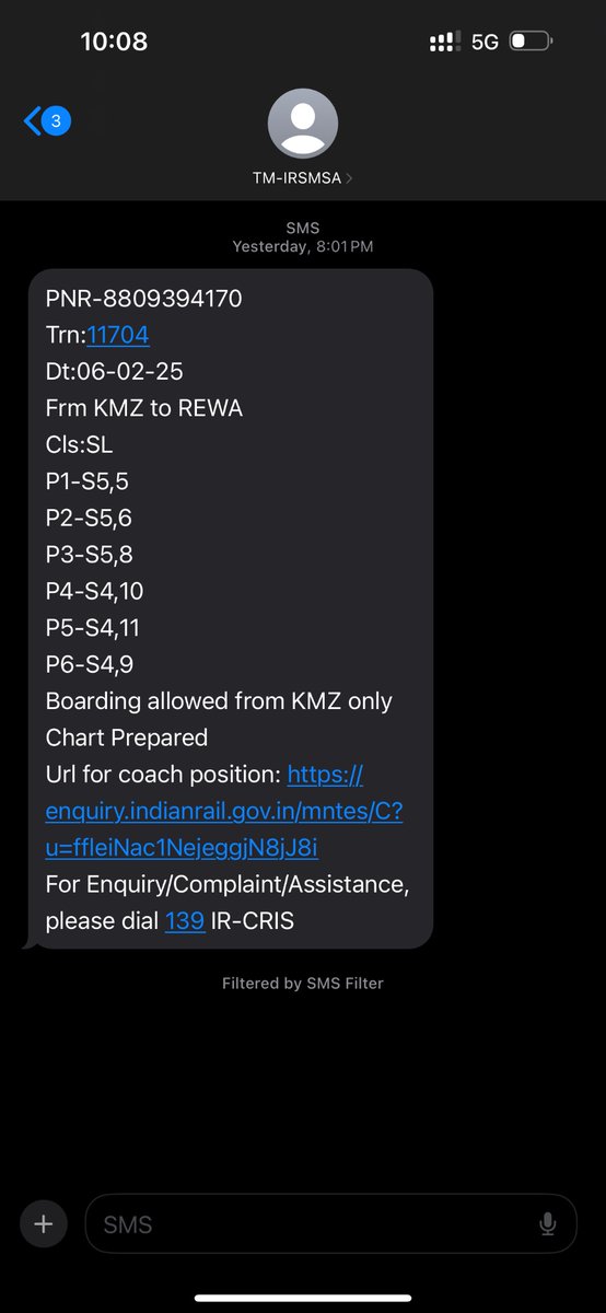 buddydcm16's tweet photo. TTE has allotted my confirmed seat to other passenger by taking bribery 
Train No. 11704
Seat No.11
Still no one has attended the complain @RailMinIndia @RailwaySeva https://t.co/w6QXm6sWO5
