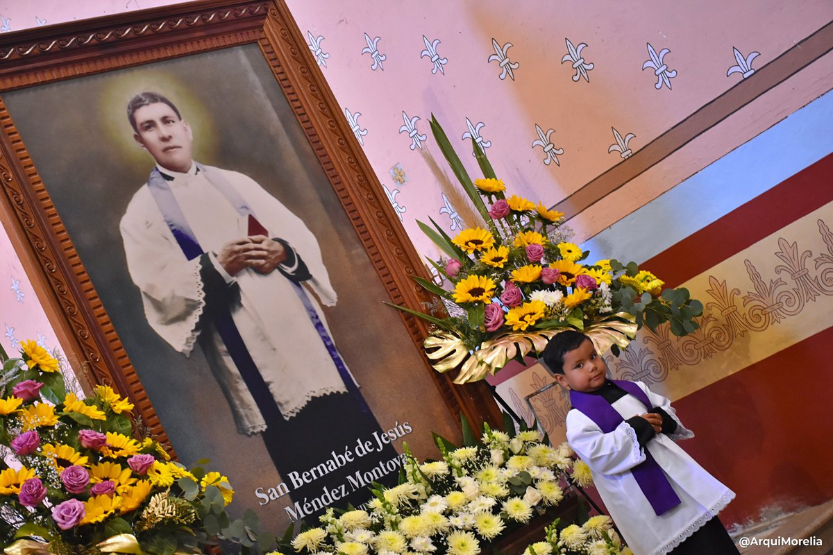 arquimorelia's tweet photo. San Bernabé de Jesús Méndez Montoya es el 1er santo michoacano, nacido en Tarímbaro (1880) y martirizado por odio a la fe durante la persecución cristera, muere el 5 de febrero 1928 en Valtierrilla, Gto. A 97 años de su martirio, su Parroquia de origen conmemoró al 'Padre Méndez' https://t.co/T31NO3ImUt