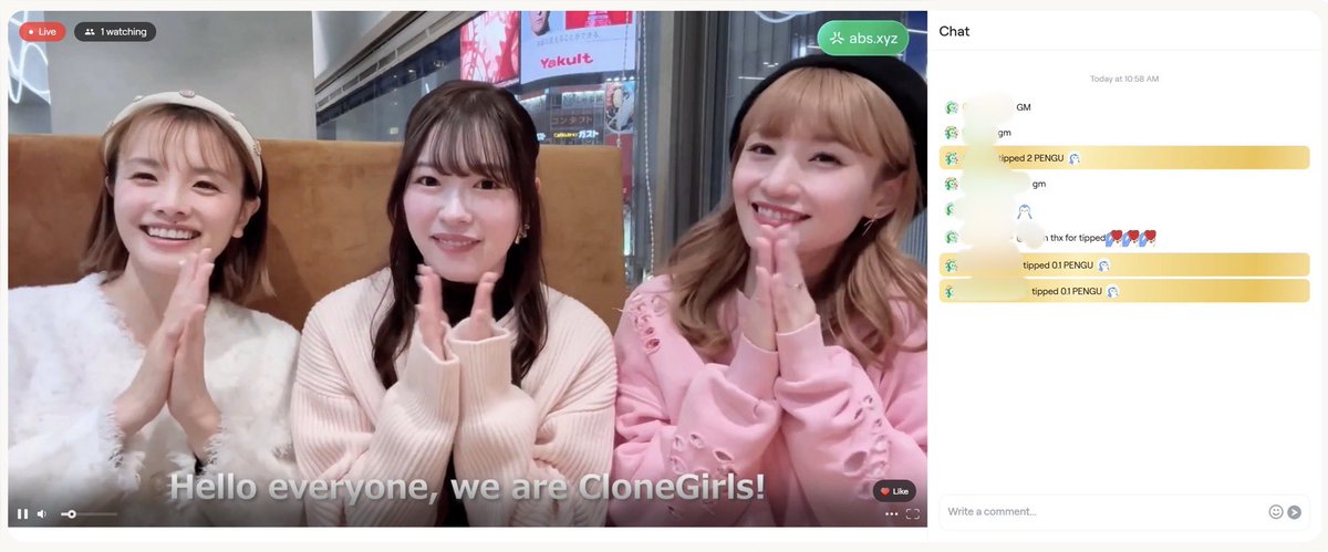 Abstractchain <a href="/AbstractChain/">Abstract</a> で配信始めました🥳

Tipありがとうございますー！！✨✨

配信してほしいコンテンツなどあればぜひリプ欄に😏