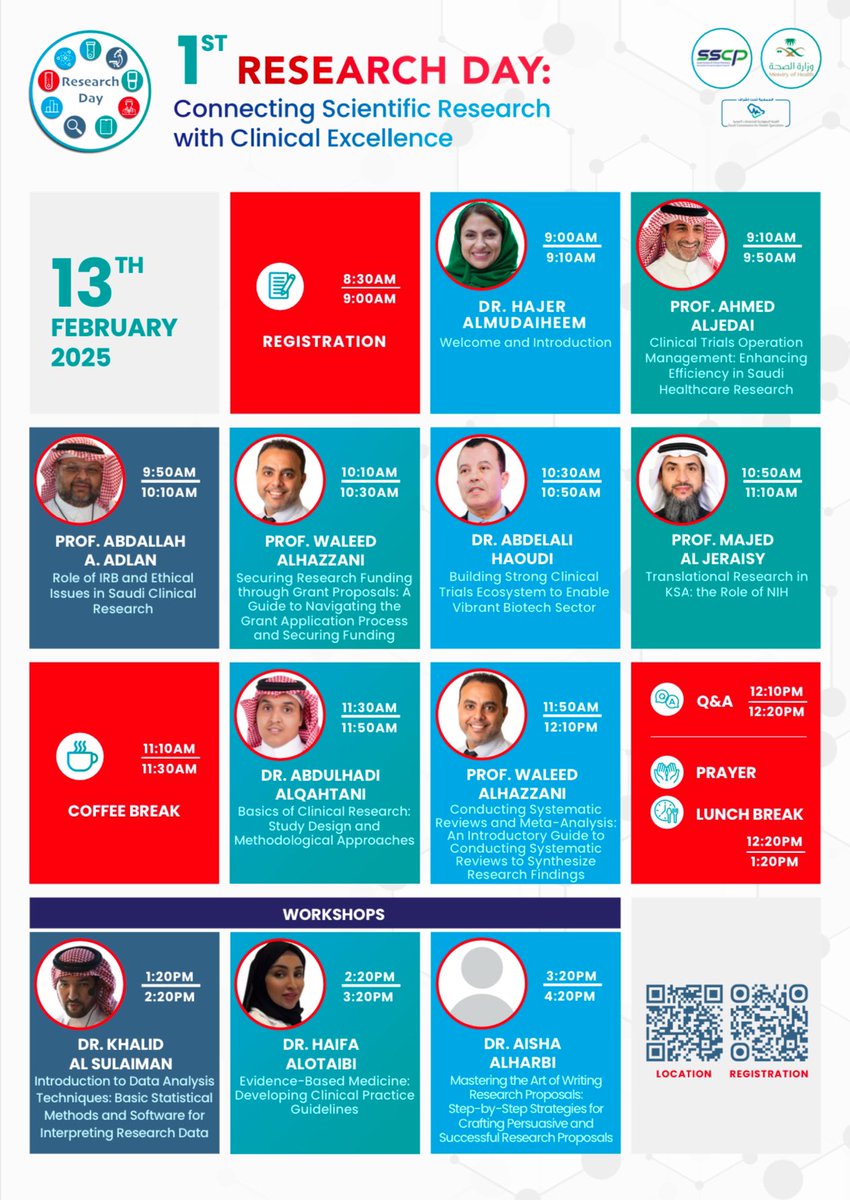 يسر الجمعية السعودية للصيدلة الإكلينيكية بالتعاون مع وزارة الصحة دعوتكم لحضور “المؤتمر الأول للبحث العلمي بعنوان دمج البحث العلمي مع التميز في الرعاية الصحية”، الذي سيُعقد يوم الخميس الموافق 13 فبراير 2025، في فندق كراون بلازا RDC بمدينة الرياض، المملكة العربية السعودية.