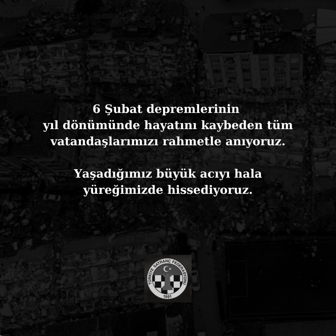 6 Şubat depremlerinin yıl dönümünde hayatını kaybeden tüm vatandaşlarımızı rahmetle anıyoruz.