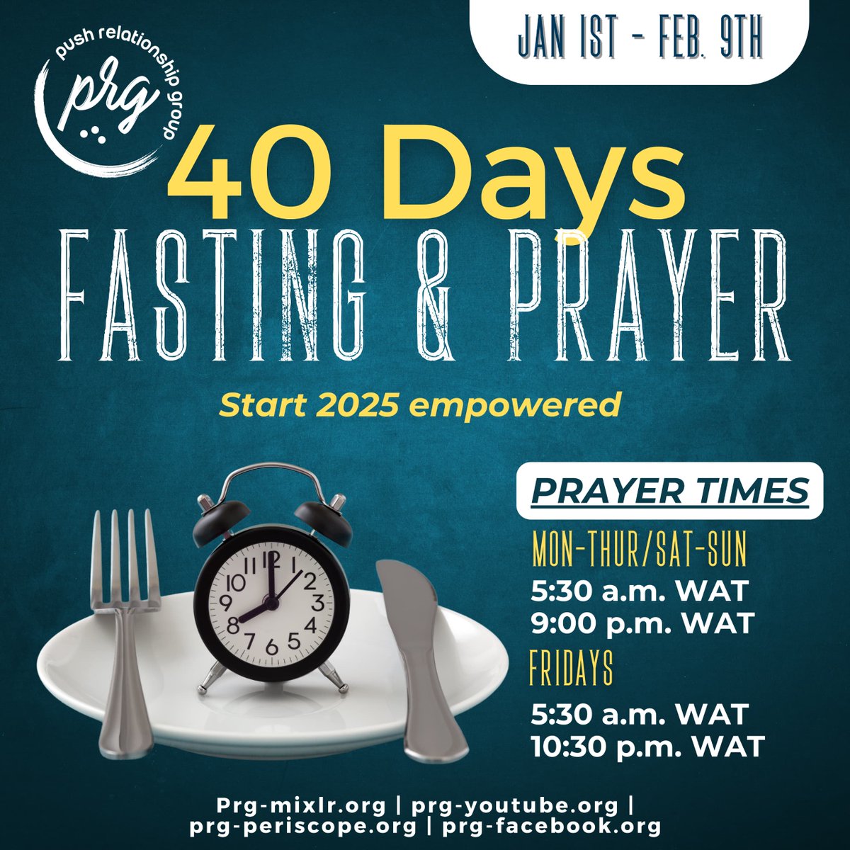 SoulTiesTweets's tweet photo. Please join us NOW as we pray in tongues and PUSH in the spirit for 2hrs, from 4:30am GMT (5:30am WAT)

Mixlr
https://t.co/niZm71VDUZ

YouTube
https://t.co/qvmzIUo39L

Facebook
https://t.co/PUmvls471G

Twitter
https://t.co/Mh31uwCxZr https://t.co/VUsDlYRfrM