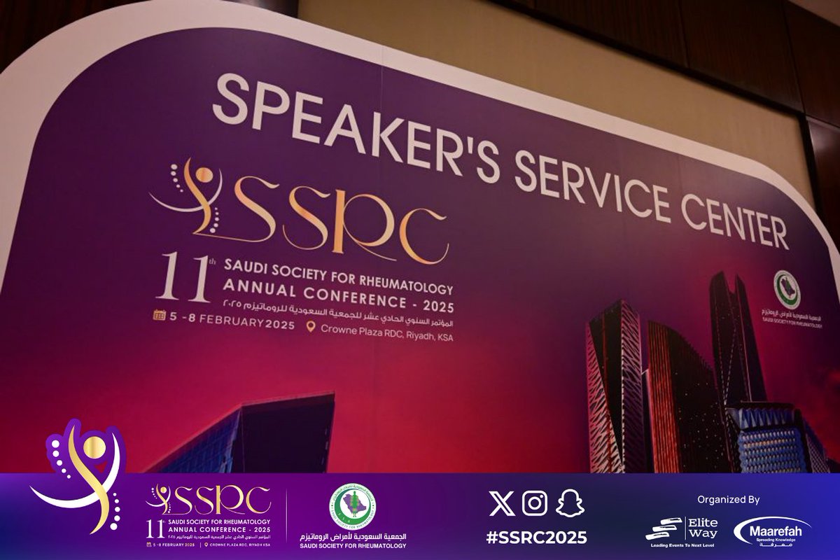 ssrsa_org's tweet photo. All set and ready! 👏
The halls are prepared, registration is open, and the Speaker Service Center is ready to assist. We can't wait to welcome you to the 11th Saudi Society for Rheumatology Annual Conference! See you soon! 💫#SSRC2025 #Rheumatology https://t.co/vAso3vx3Hl