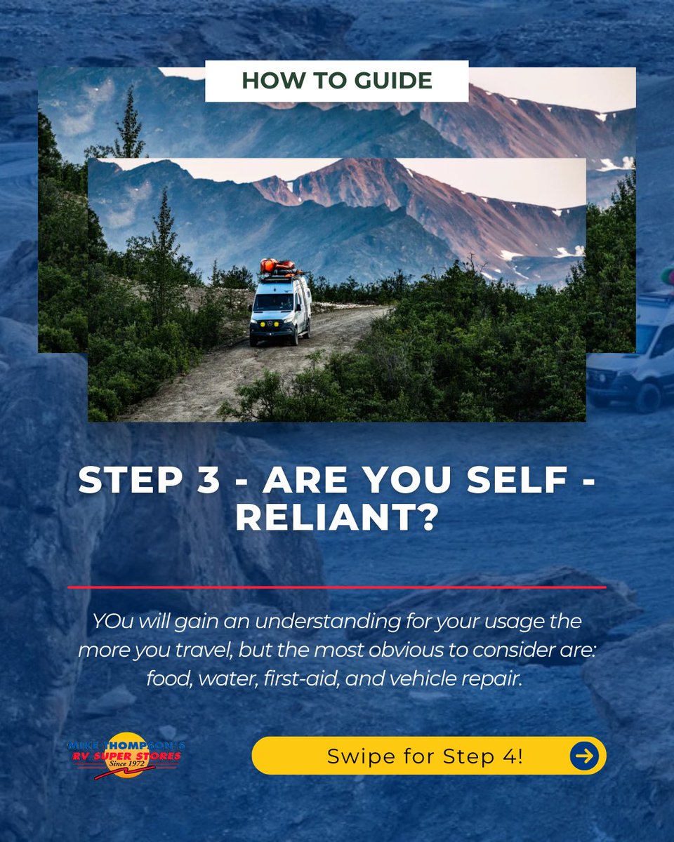 MikeThompsonsRV's tweet image. 💡 A Guide: How to Plan An Overlanding Trip for Beginners! 🌄🚎 Adventurous RVers Peter and Kathy Holcombe share the inside scoop!🔗 See their in-depth guide here: rpb.li/0lwgvM

#MTRV #MikeThompsonsRV #Overlanding #HowTo #RVGuide#RVLife #Adventure #RoadTrip #Explore