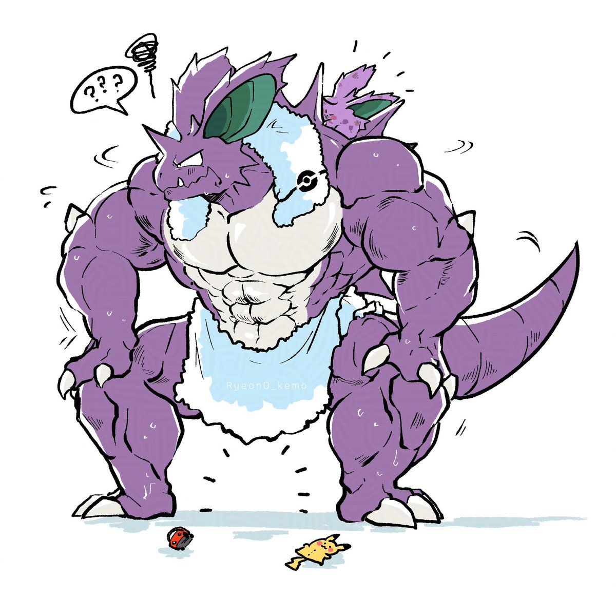 Dónde carajo se metio ese mocoso?! Dejo sus juguetes aqui tirados!
(Nota: no es su cachorro pero se preocupa por las crias de su raza)