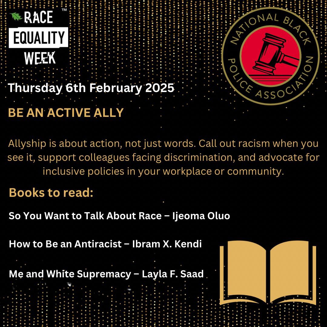 Day 4 -Be an active Ally
#raceequalityweek  #WorkplaceInclusion 
#DiversityMatters  #RacialJustice 
#EveryActionCounts #RaceEqualityMatters #EveryActionCounts #NBPA #staffassociations #staffnetworks