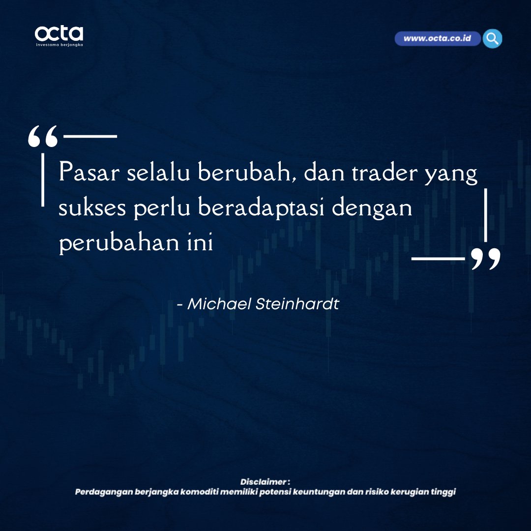 OIBofficial's tweet image. Hai Octa Traders!
Dalam dunia perdagangan yang serba cepat,kondisi pasar terus berkembang, untuk berhasil sebagai orang trader sangan penting untuk memiliki kemampuan untuk menyesuaikan strategi anda dengan keaadan yang berubah.
#octainvestamaberjangka